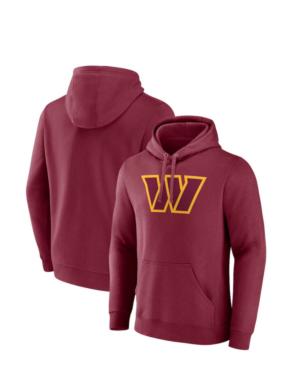 NWT Washington Commanders Primary Team Logo Fitted Pullover Hoodie - Burgundy